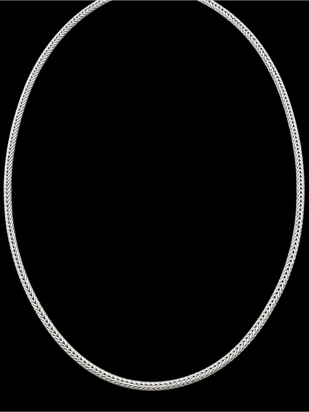 Silver Tone 24” Braided Chain Necklace Unisex Men’s Women’s